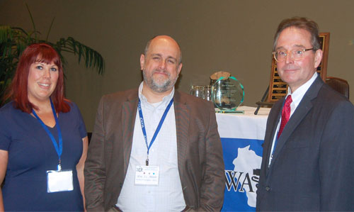 WATCP President Emily Nolan- Plutchak, President-Elect J.C. Moore with 2017 Aulik Award recipient, Judge John Markson
